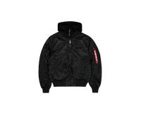 Alpha Industries MA-1 D-Tec Sleeve Embroidery Bomber Jacket for Men Size XL - black/black