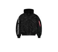 Alpha Industries MA-1 D-Tec Sleeve Embroidery Bomber Jacket for Men Size XS - black/reflective