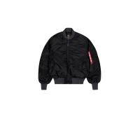 Alpha Industries MA-1 Distressed Bomber Jacket for Men Size L - black