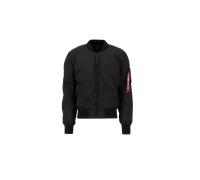 Alpha Industries MA-1 Embroidery Logo Puffer Bomber Jacket Jackets for Men Size 2XL - black
