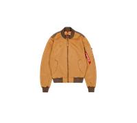 Alpha Industries MA-1 Faux Suede Bomber Jacket for Men Size 3XL - camel