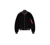 Alpha Industries MA-1 Faux Suede Bomber Jacket for Men Size S - black