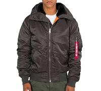 Alpha Industries MA-1 Hooded Bomber Jacket for Men Black Olive