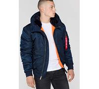 Alpha Industries MA-1 Hooded Bomber Jacket for Men Rep.Blue