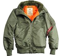 Alpha Industries MA-1 Hooded Bomber Jacket for Men Size 3XL - sage-green
