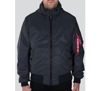 Alpha Industries MA-1 Hooded Reflective Jacket, black, size M for Men