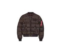 Alpha Industries MA-1 Puffer Bomber Camo Bomber Jacket Winter Jackets for Men Size 2XL - dark olive camo