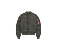 Alpha Industries MA-1 Puffer Bomber Jacket Winter Jackets for Men Size S - dark olive