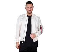 Alpha Industries MA-1 TT Bomber Jacket for Men Jet Stream White