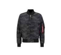 Alpha Industries MA-1 TT Camo Light Bomber Jacket for Men Size L - black camo