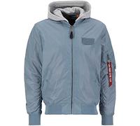 Alpha Industries MA-1 TT Hood Bomber Jacket for Men Greyblue