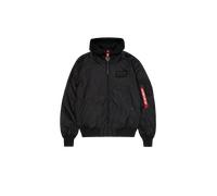 Alpha Industries MA-1 TT Hood Light Bomber Jacket for Men Size 2XL - black/black