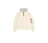 Alpha Industries MA-1 TT Hood Light Bomber Jacket for Men Size L - vintage white