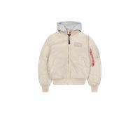 Alpha Industries MA-1 TT Hood Two Tone Cold Weather Bomber Jacket for Men Size L - organic beige