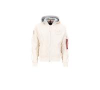 Alpha Industries MA-1 TT Two Tone Custom Hood Bomber Jacket for Men Size M - jet stream white
