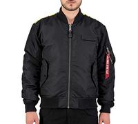Alpha Industries Men's MA-1 VF Fighter Squadron Bomber Jacket, Black, XXL