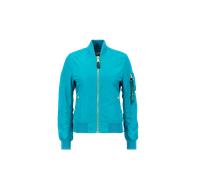 Alpha Industries MA-1 VF Light Bomber Jacket Women for Women Size L - blue lagoon