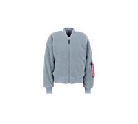 Alpha Industries MA-1 VF Teddy Bomber Jacket Women for Women Size L - greyblue