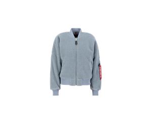 Alpha Industries MA-1 VF Teddy Bomber Jacket Women for Women Size L - greyblue