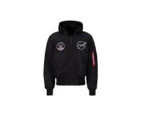Alpha Industries MA-1 VF Vintage Fit Hood Dark Side Bomber Jacket for Men Size M - black