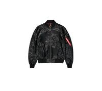 Alpha Industries MA-1 VF Vintage Fit Vegan Leather Light Bomber Jacket Leather Jackets for Men Size S - black