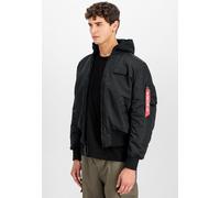 Alpha Industries MA-1 ZH Back Print Bomber Jacket for Men Black/Reflective