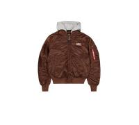 Alpha Industries MA-1 Zip Hood Backprint Bomber Jacket for Men Size S -
