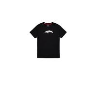 Alpha Industries Men's 3D Wavy Backprint T-Shirt, Black, 3XL