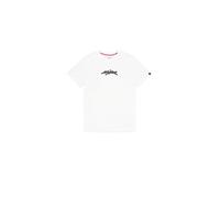 Alpha Industries Men's 3D Wavy Backprint T-Shirt, White, XXL
