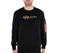 Alpha Industries Men's Alpha Label Sweatshirt, Black, XXL