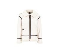 Alpha Industries Mens B-3 Faux Leather Bomber Jacket - White - Size Large