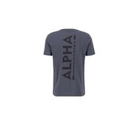 Alpha Industries Men's Backprint T-Shirt, Greyblack/Black, L