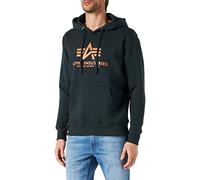 Alpha Industries Men's Basic Hoody Hooded Sweat Sweatshirt, Dark Petrol, M