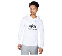 Alpha Industries Basic Big Logo Hoodie for Men Size M - white