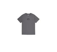 Alpha Industries Men's Basic Mid Logo T-Shirt, Greyblack/Black, S