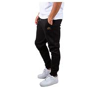 Alpha Industries Men's Basic SL Foil Print Jogger, Black/Yellow Gold, XL