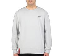 Alpha Industries Men's Basic Sweater Small Logo Sweatshirt, Pastel Grey, XXX-Large