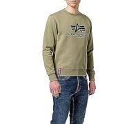 Alpha Industries Men's Basic Sweater Sweatshirt, Olive, L