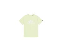 Alpha Industries Basic Big Logo T-Shirt for Men Size L - Arctic Lime