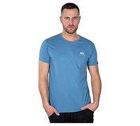 Alpha Industries Men's Basic T Small Logo T-Shirt, Airforce Blue, XL