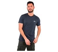 Alpha Industries Men's Basic T Small Logo T-Shirt, Navy, XL