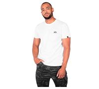 Alpha Industries Men's Basic T Small Logo T-Shirt, White, M