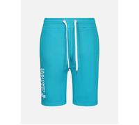Alpha Industries Men's Basic White Print Logo Shorts | Blue Lagoon - Size: 36/38/37
