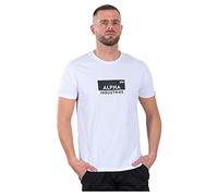 ALPHA INDUSTRIES Men's Box Logo T T-Shirt, White, XL