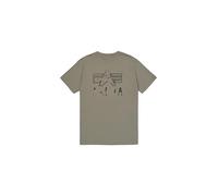 Alpha Industries Men's Camo Logo Puff Print BP T, Olive, L