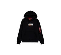 Alpha Industries Men's Camo Panel Hoody Hooded Sweatshirt, Black, XL