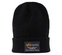 Alpha Industries Men's Crew Beanie Acrylic Hat, Black, Talla Única
