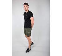 Alpha Industries Mens Crew Cargo Shorts, Dark Olive, 32 UK