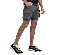 Alpha Industries Mens Crew Cargo Shorts, Vintage Grey, 34 UK