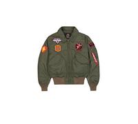 Alpha Industries Men's CWU-45/P Devils Brigade Bomber Jacket, Dark Olive, L